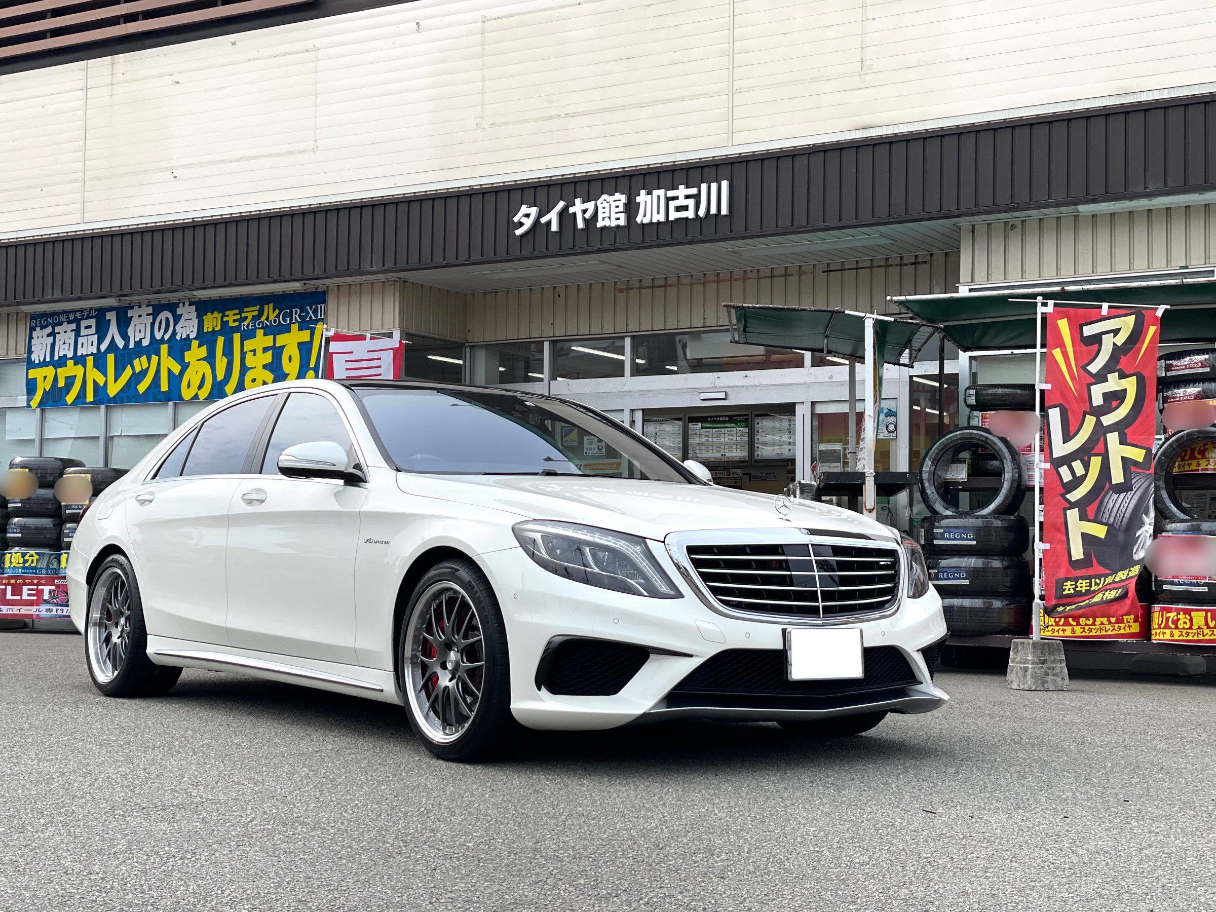 メルセデス・ベンツ S63 AMG　アルミホイール交換 装着後 TWS Exlete 107M