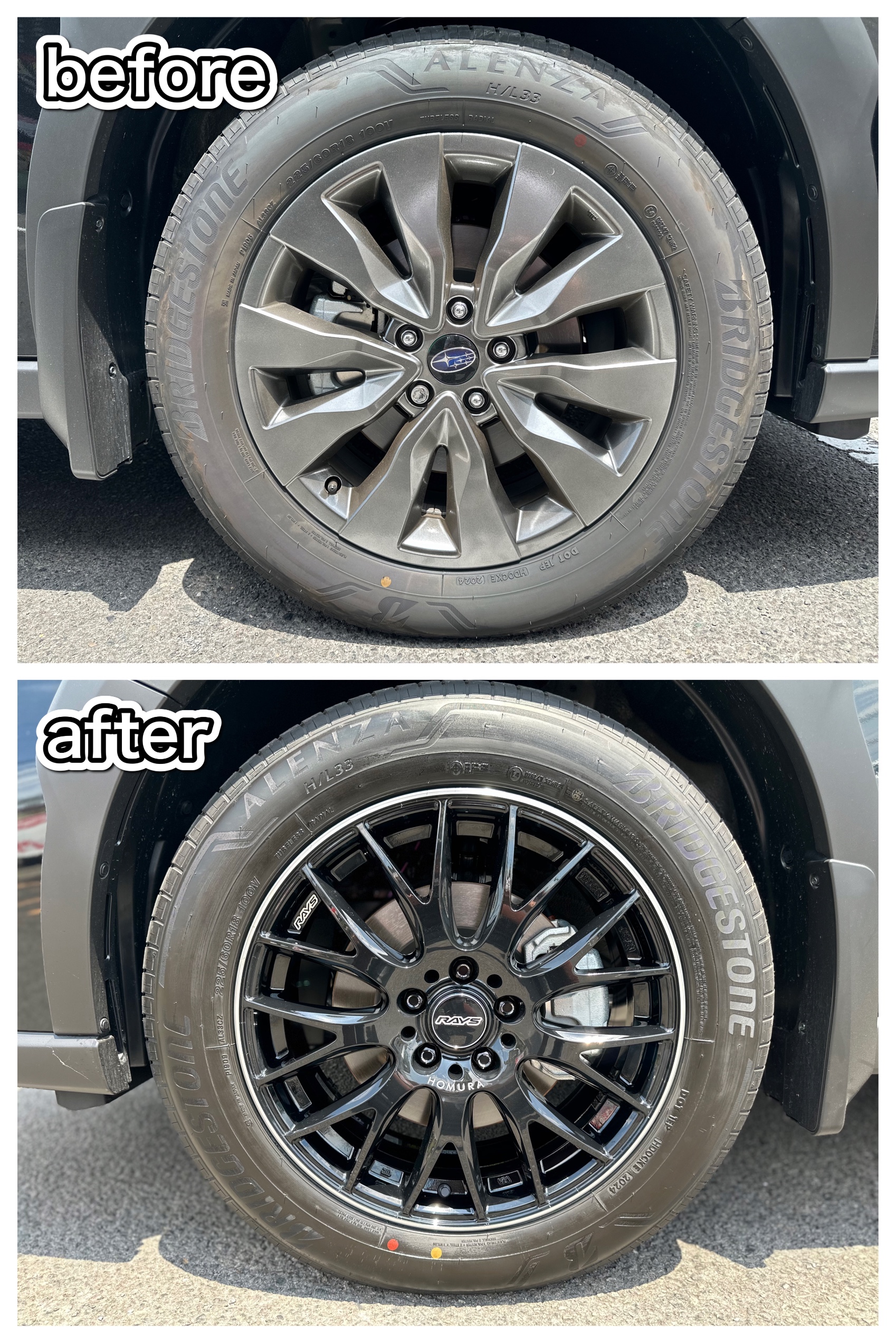 レガシィアウトバックにRAYSホムラ2X9Plus 取付けしました