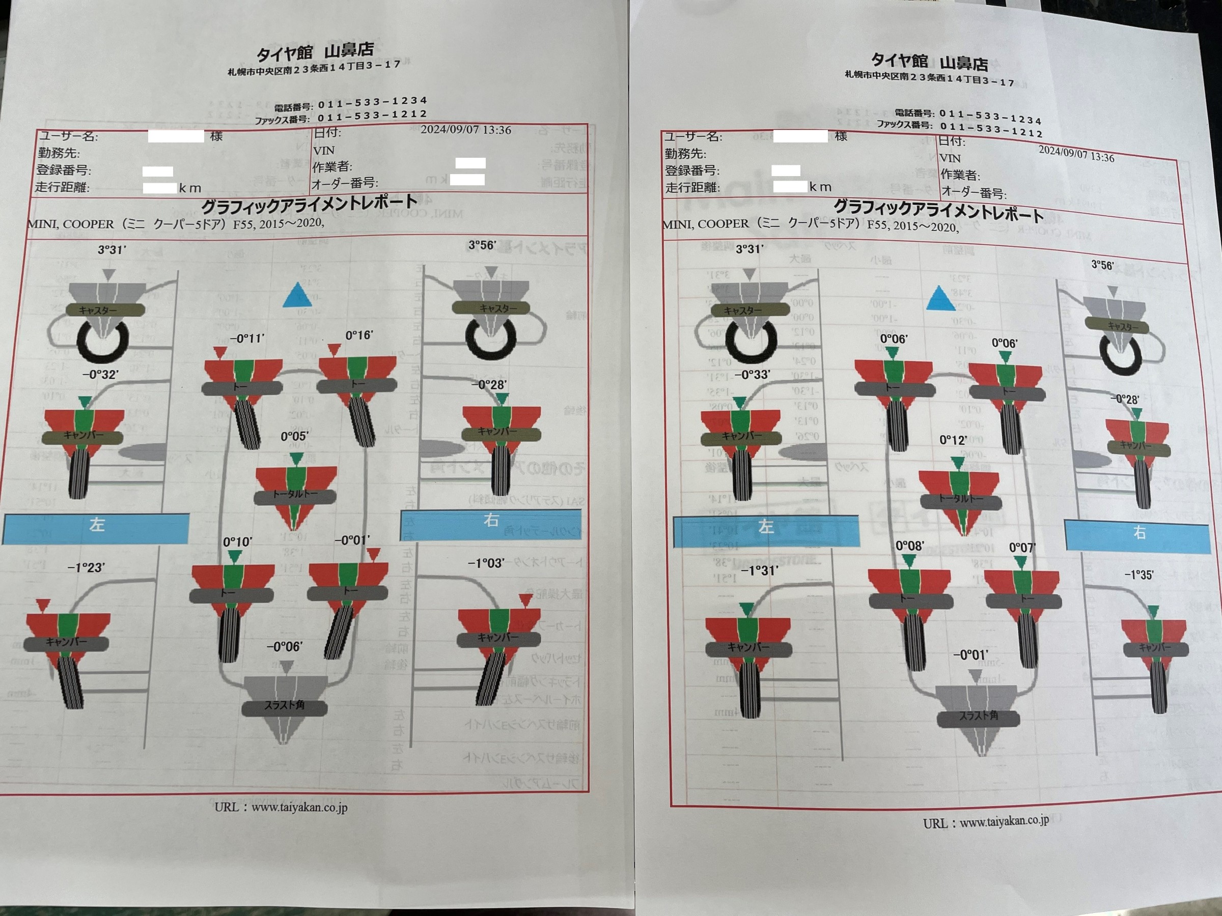 アライメント調整！