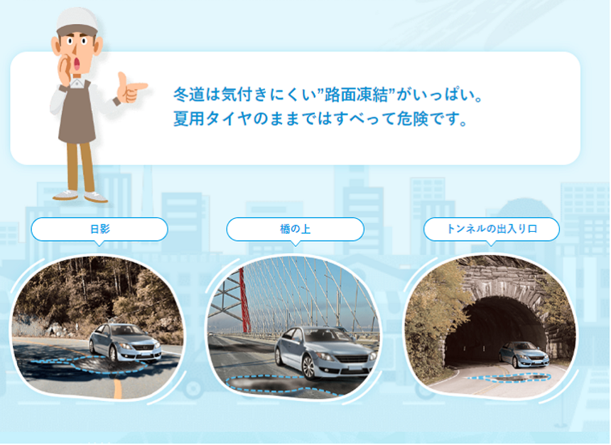 スタッドレスタイヤ履き替え