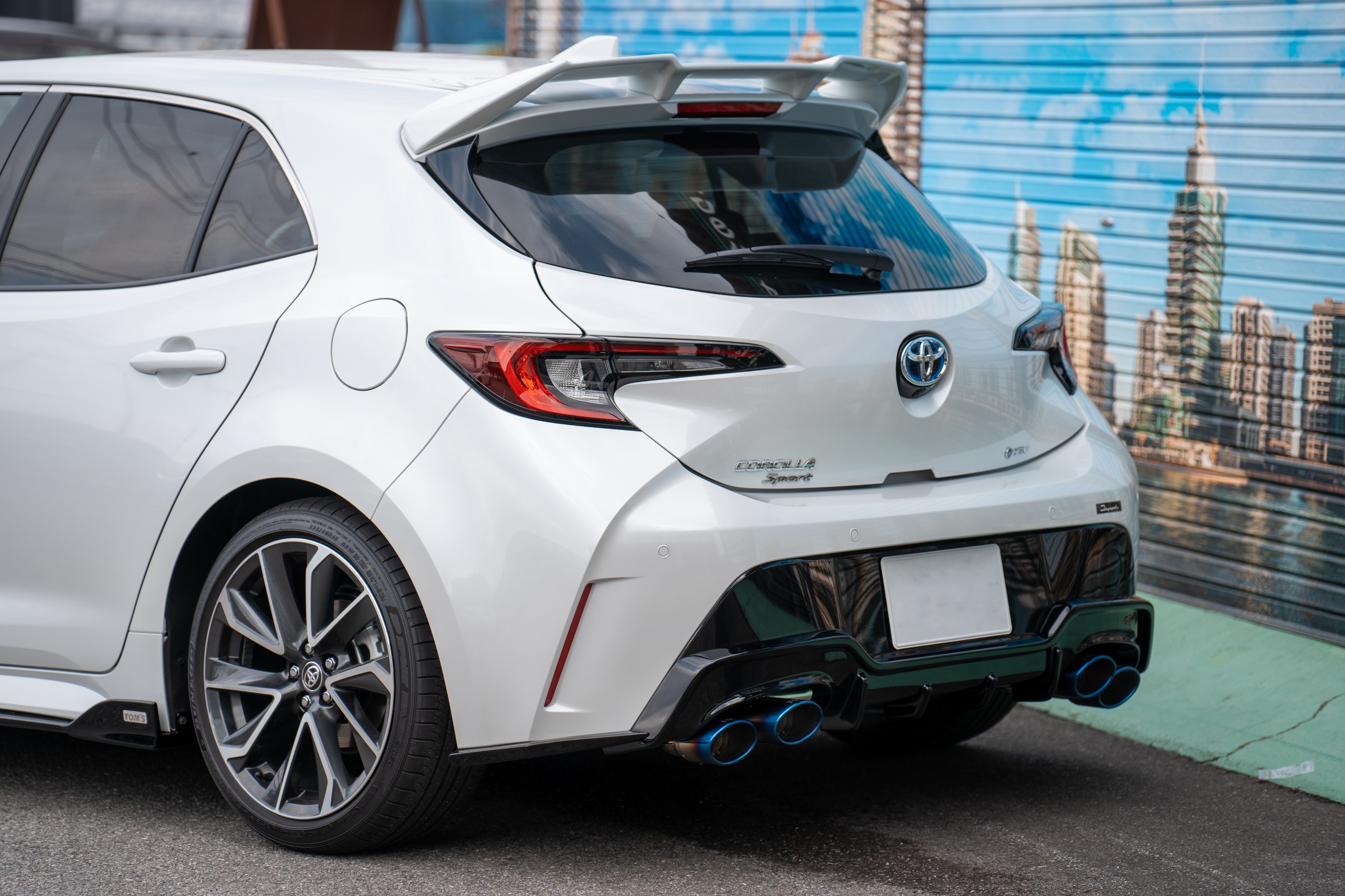 TOM'S カローラスポーツ 車高調 カローラスポーツ 【トムス車高調 エアロ マフラー 取付