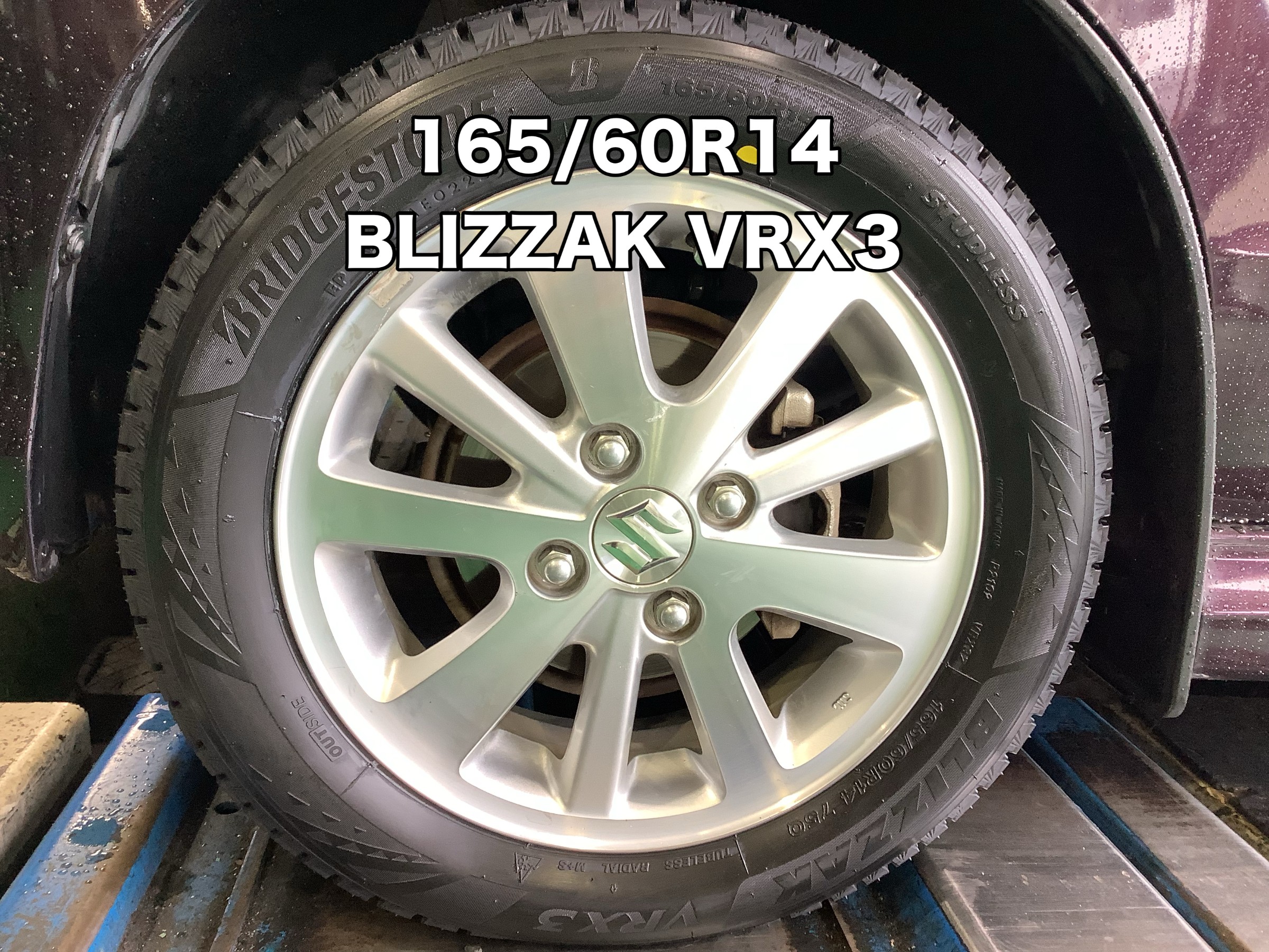 SUZUKI エブリイワゴン 】スタッドレスタイヤ交換作業 165/60R14