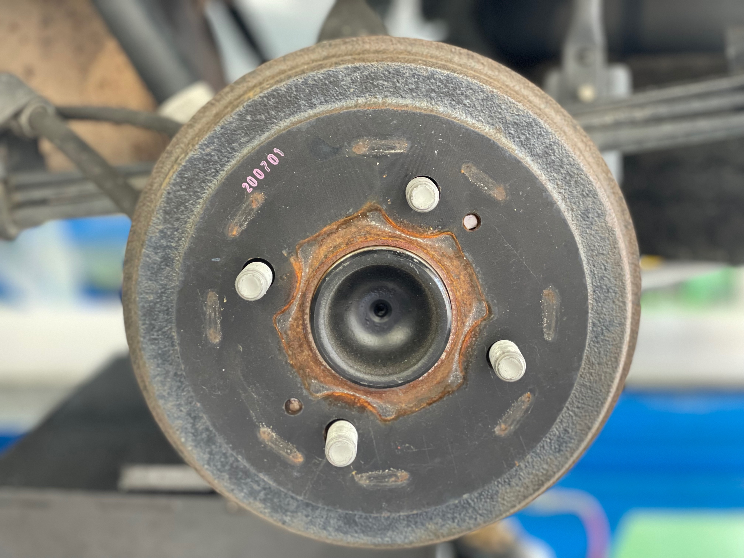 タイヤ館加古川 スバル サンバートラック S500J　防錆コーティング