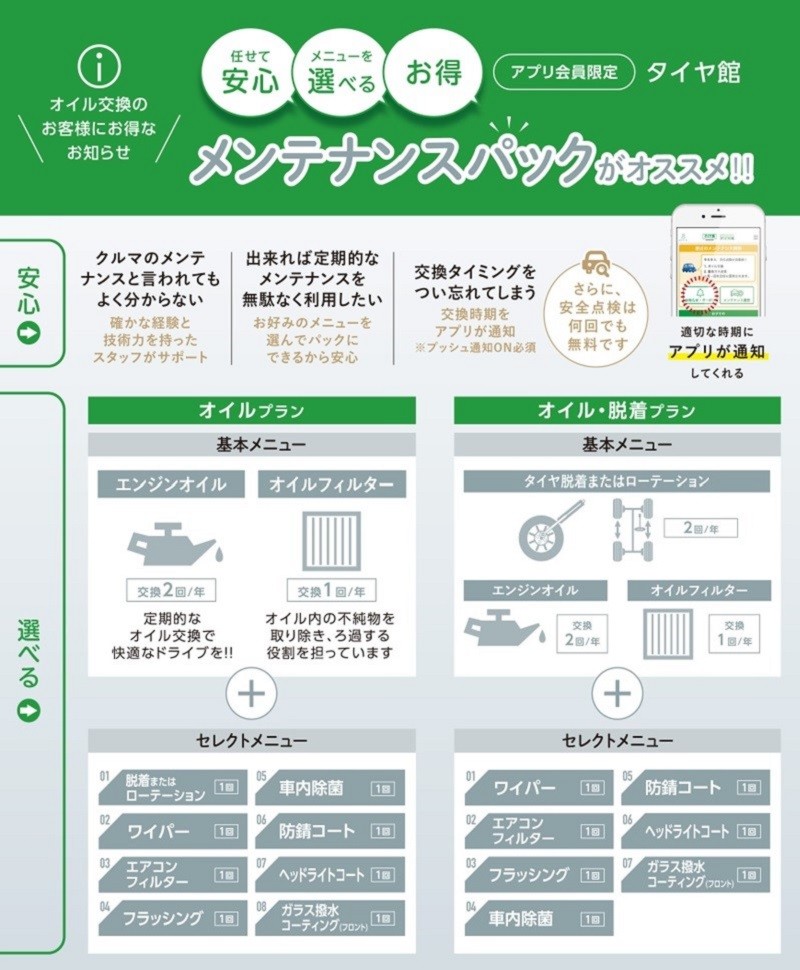 メンテナンスパック