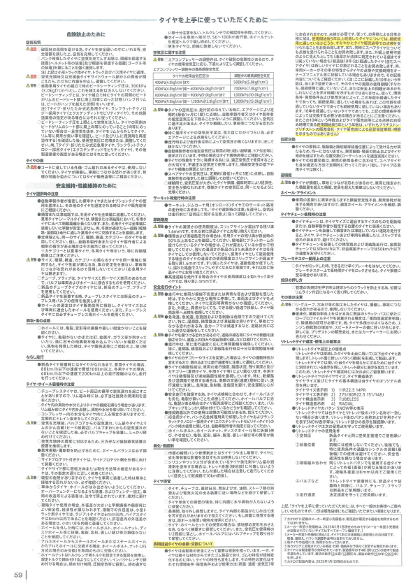 タイヤカタログ2025　スキャンしました。