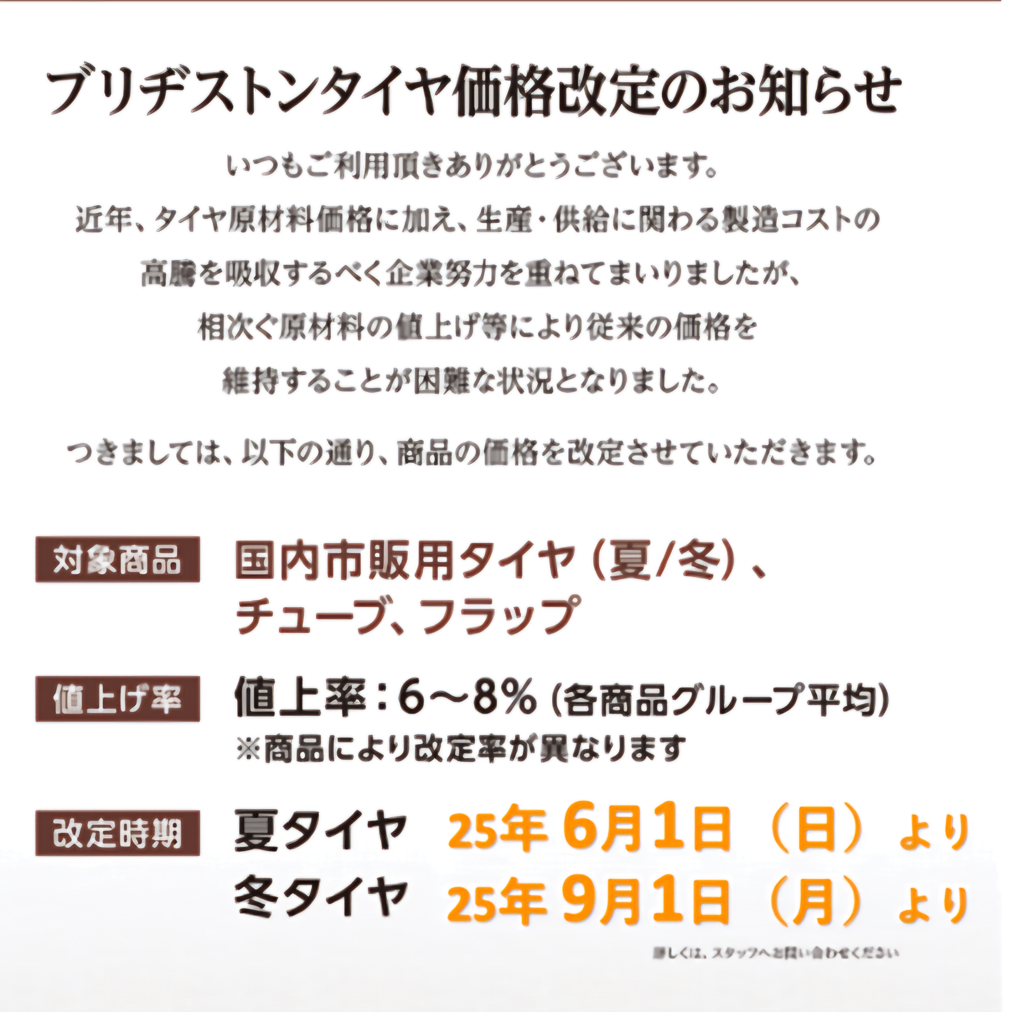 値上げ