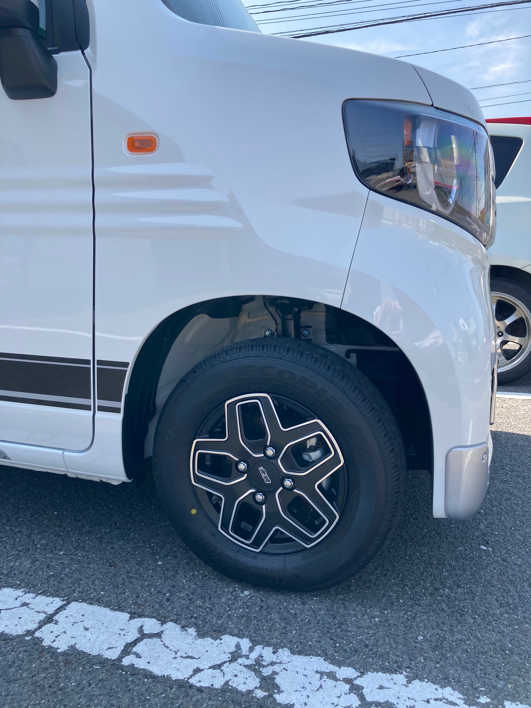 軽バンのドレスアップもお任せ下さい！HONDA N-VANに無限MD5ホイール