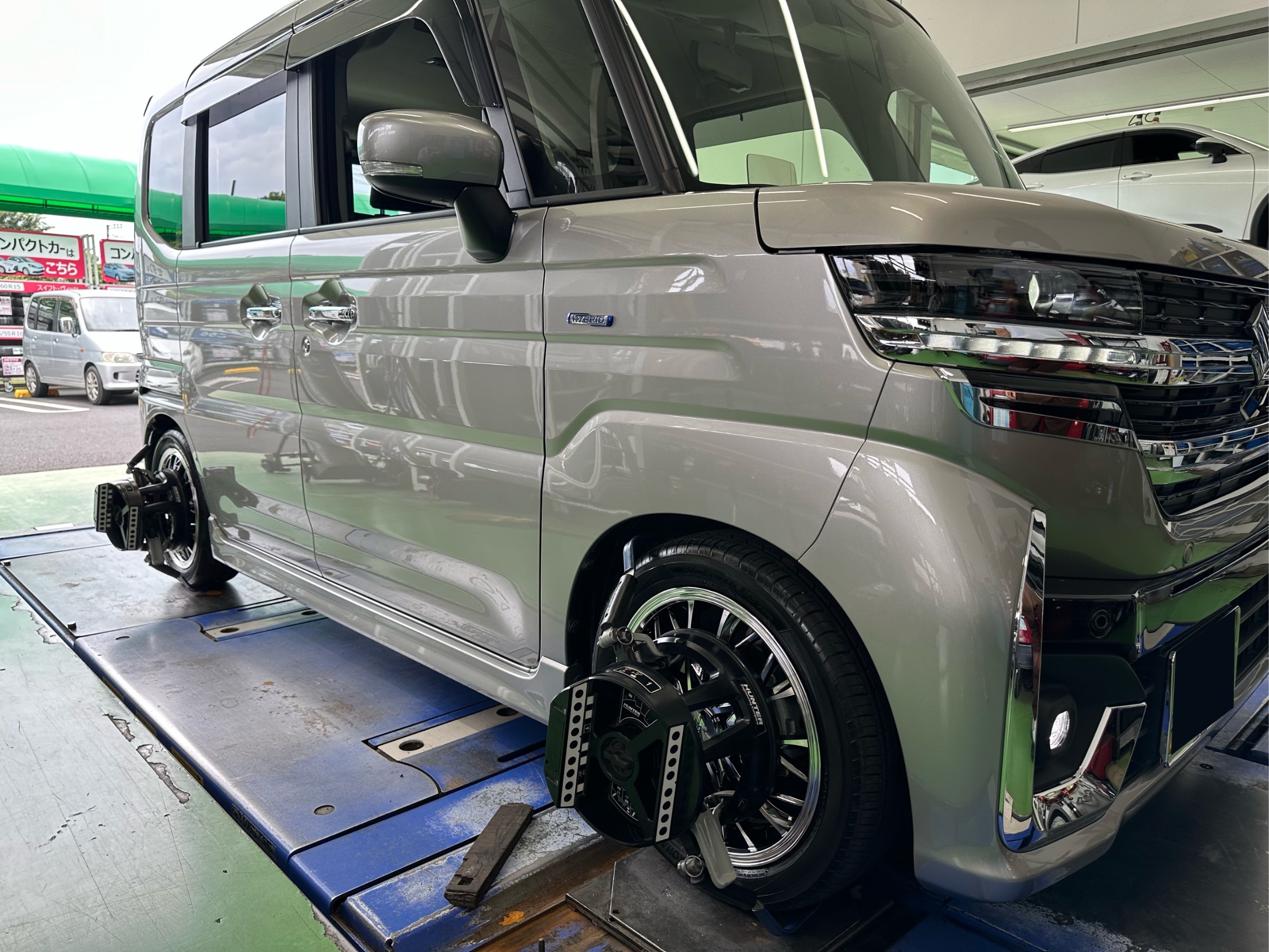 スズキ・スペーシアカスタム・MK54S】ダウンサス取り付け | 店舗お