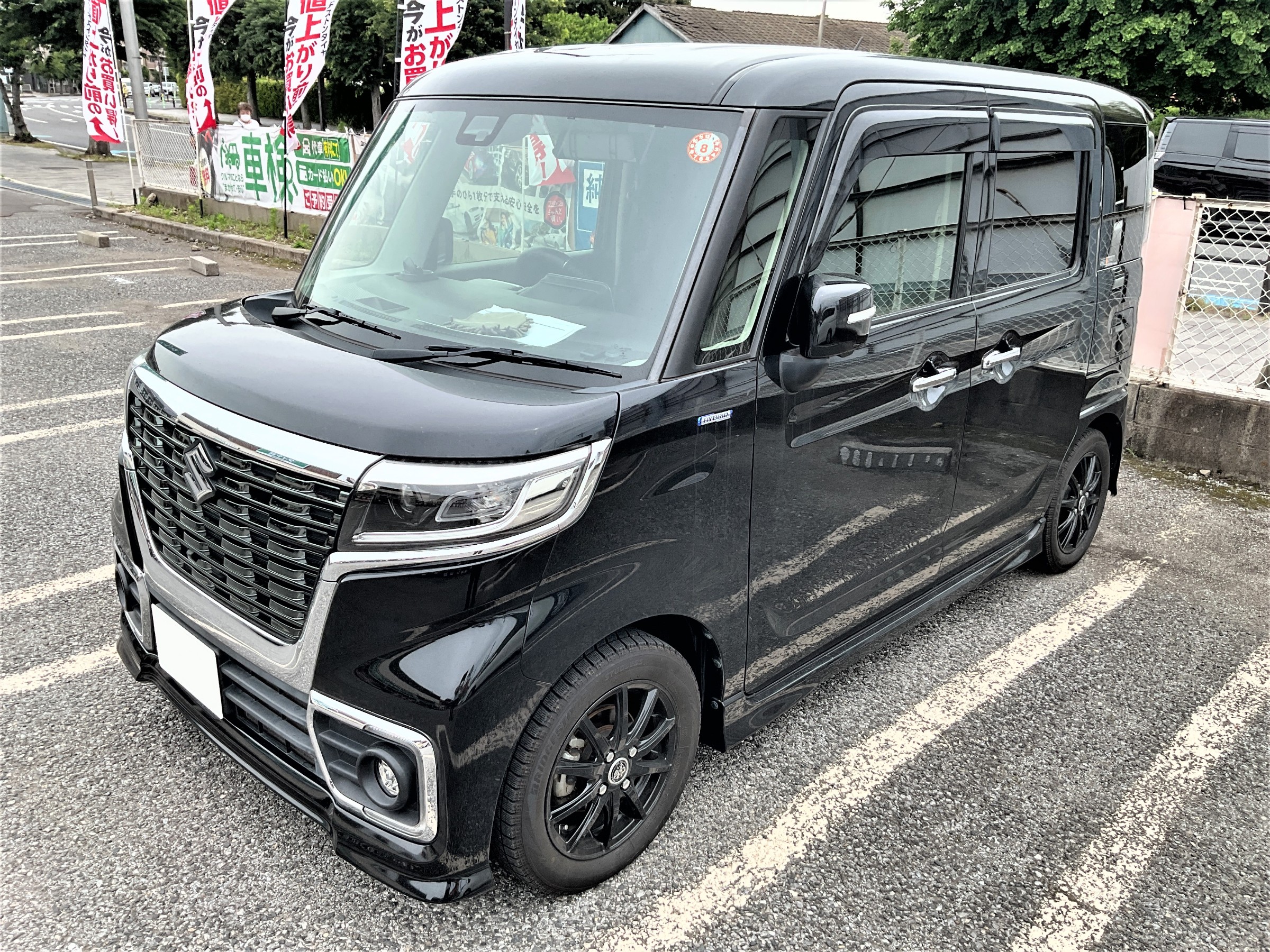 スズキMK53S型スペーシアカスタム、タイヤ＆ホイールセット