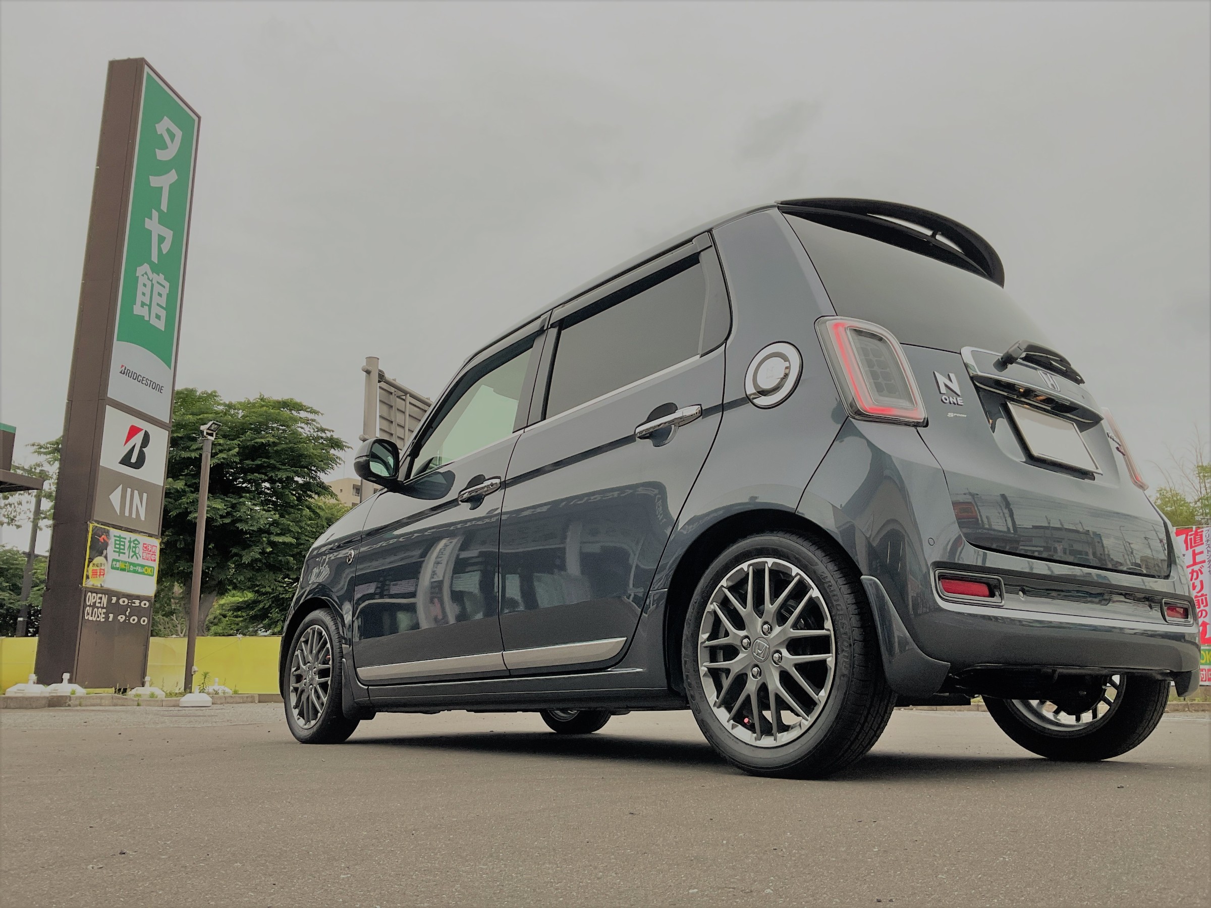 ホンダJG3型N-ONE、ダウンサスのお取り付け＆アライメント調整