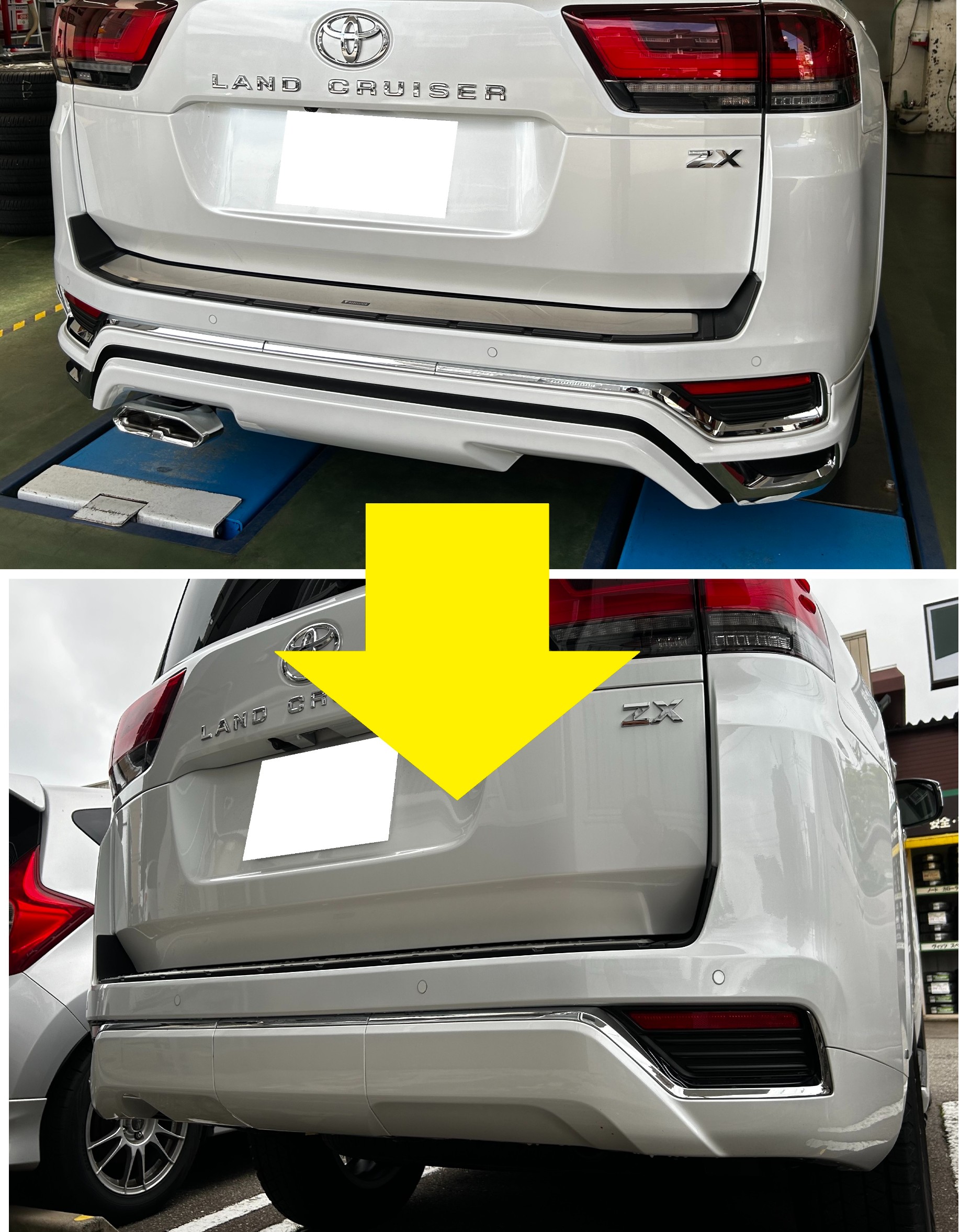 トヨタ ランドクルーザー300系 2022- LED 流れリア トランクスポイラー