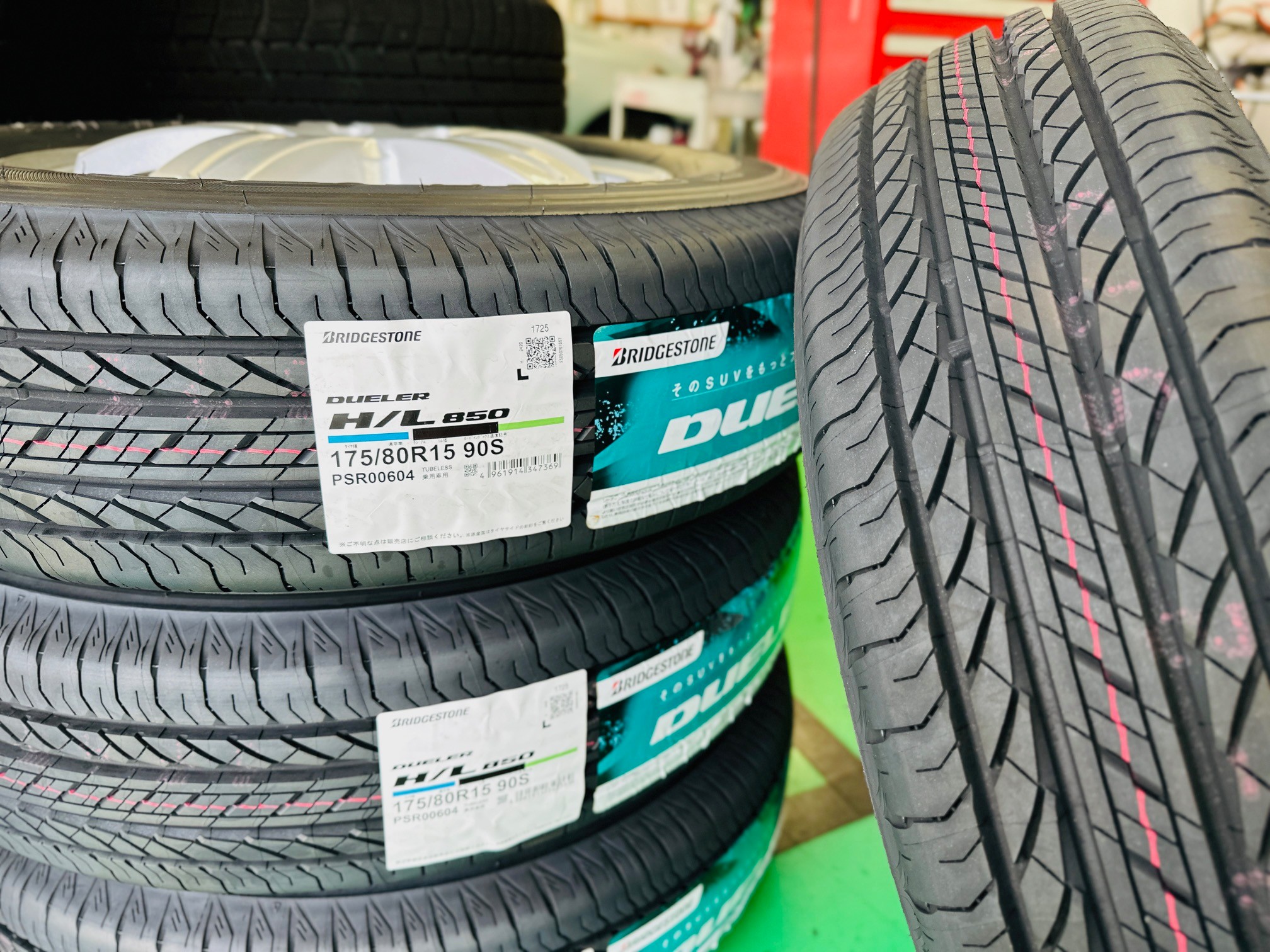 パジェロミニ ブリヂストン15インチ サマータイヤ4本 175/80R15