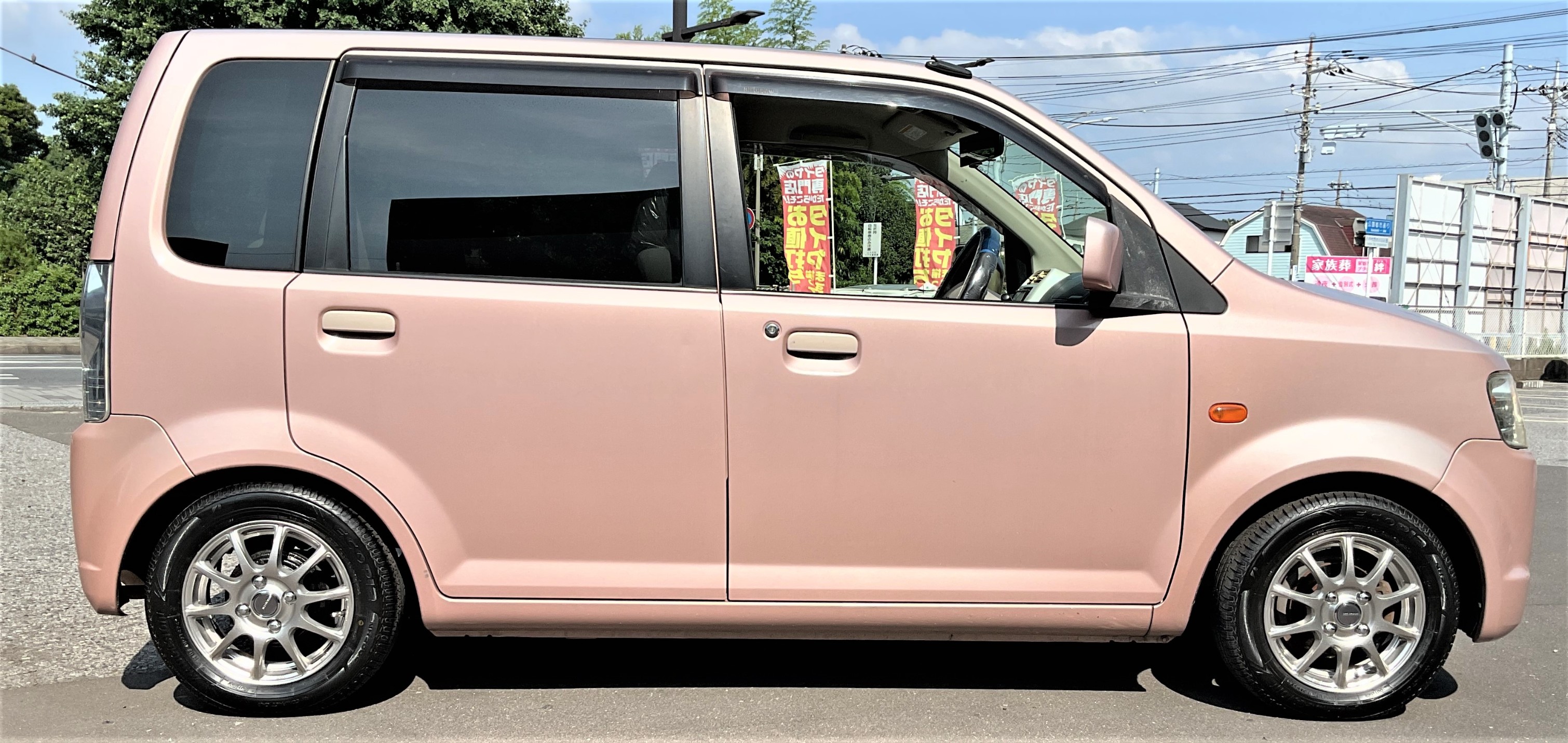 三菱H82W型eKワゴン、車高調のお取り付け＆タイヤアルミホイール