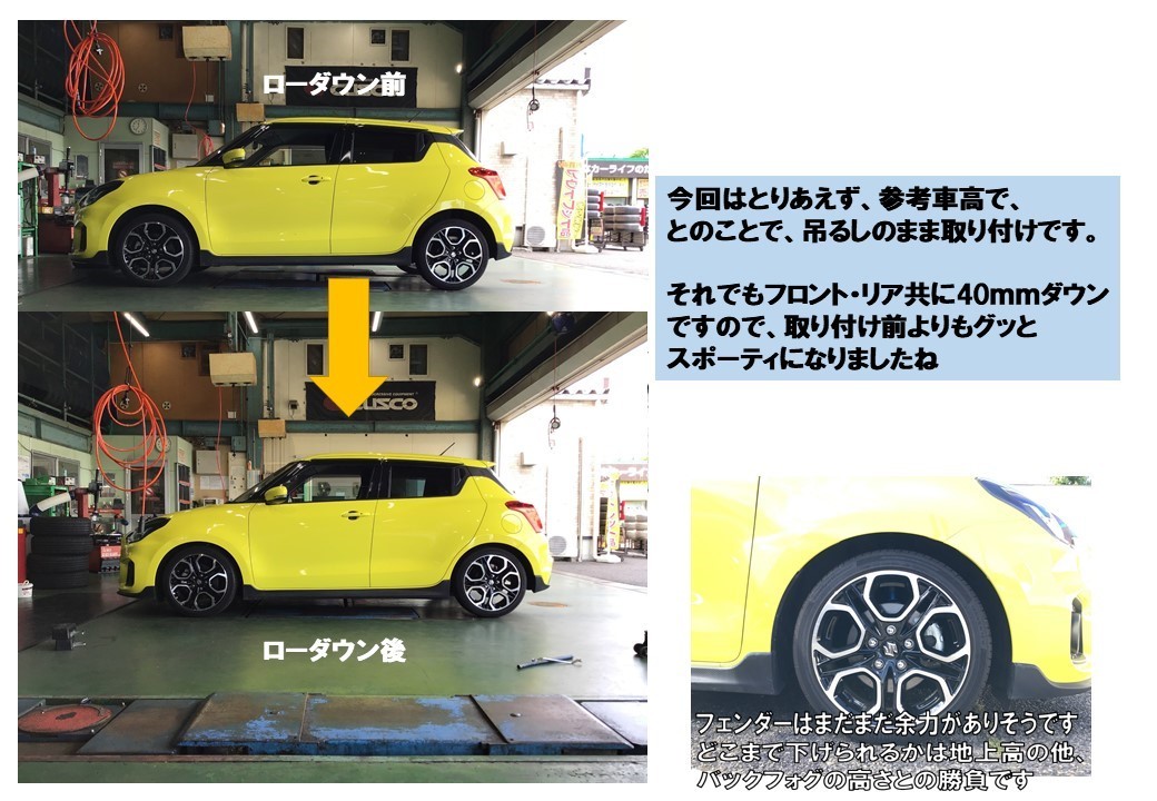 すずき ZC33S スイフトスポーツ CUSCO StreetZeroA 装着！ | 店舗おススメ情報