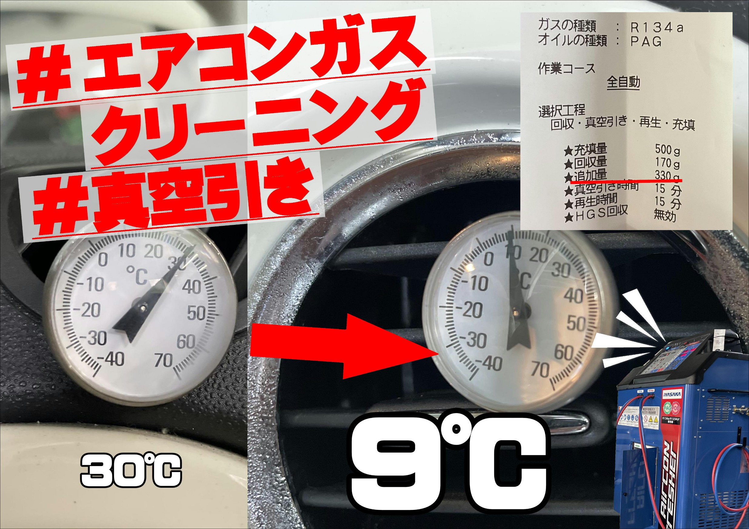 フィアットのエアコンの温度低下に成功