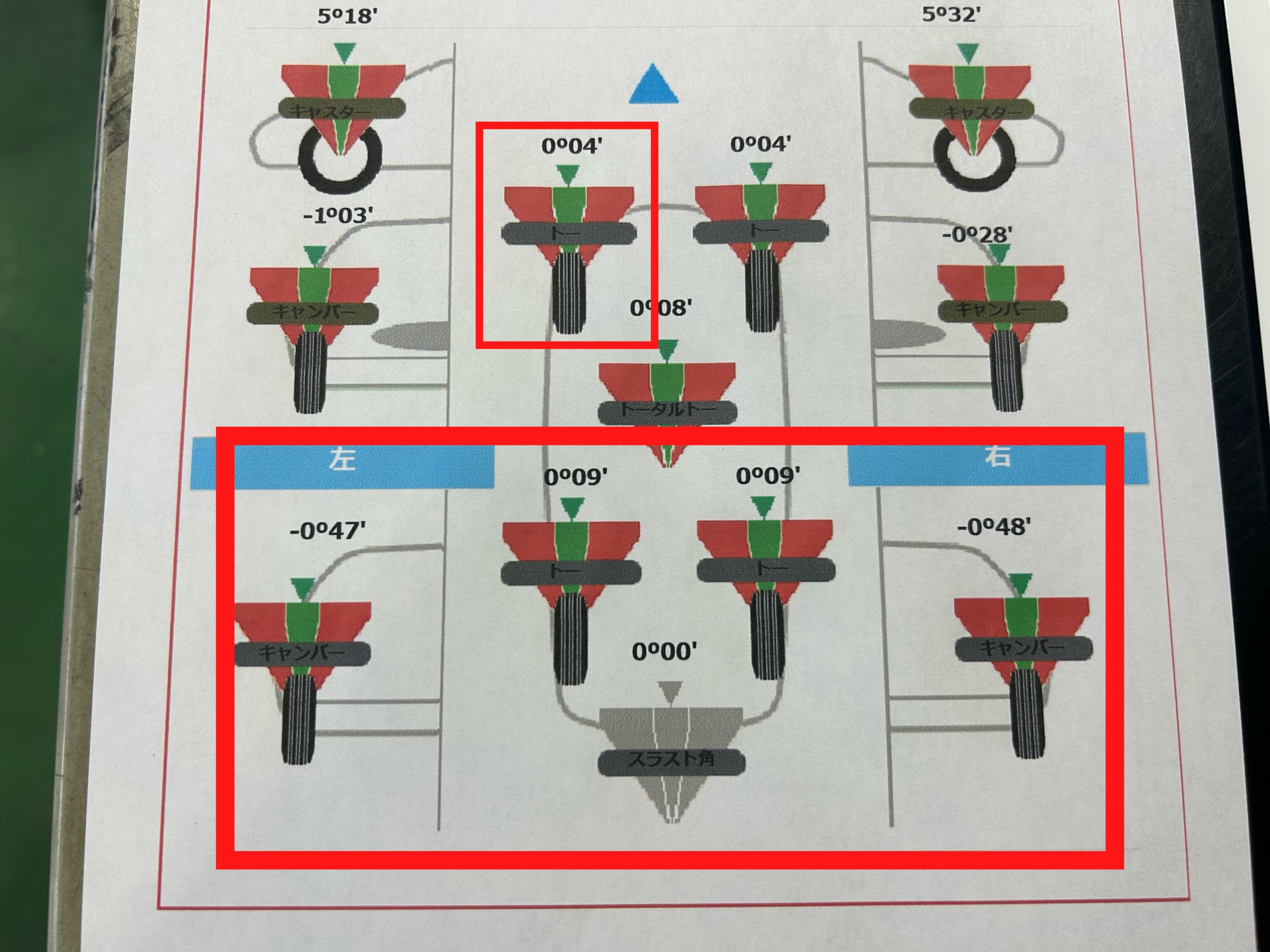 アライメント調整後　マーク