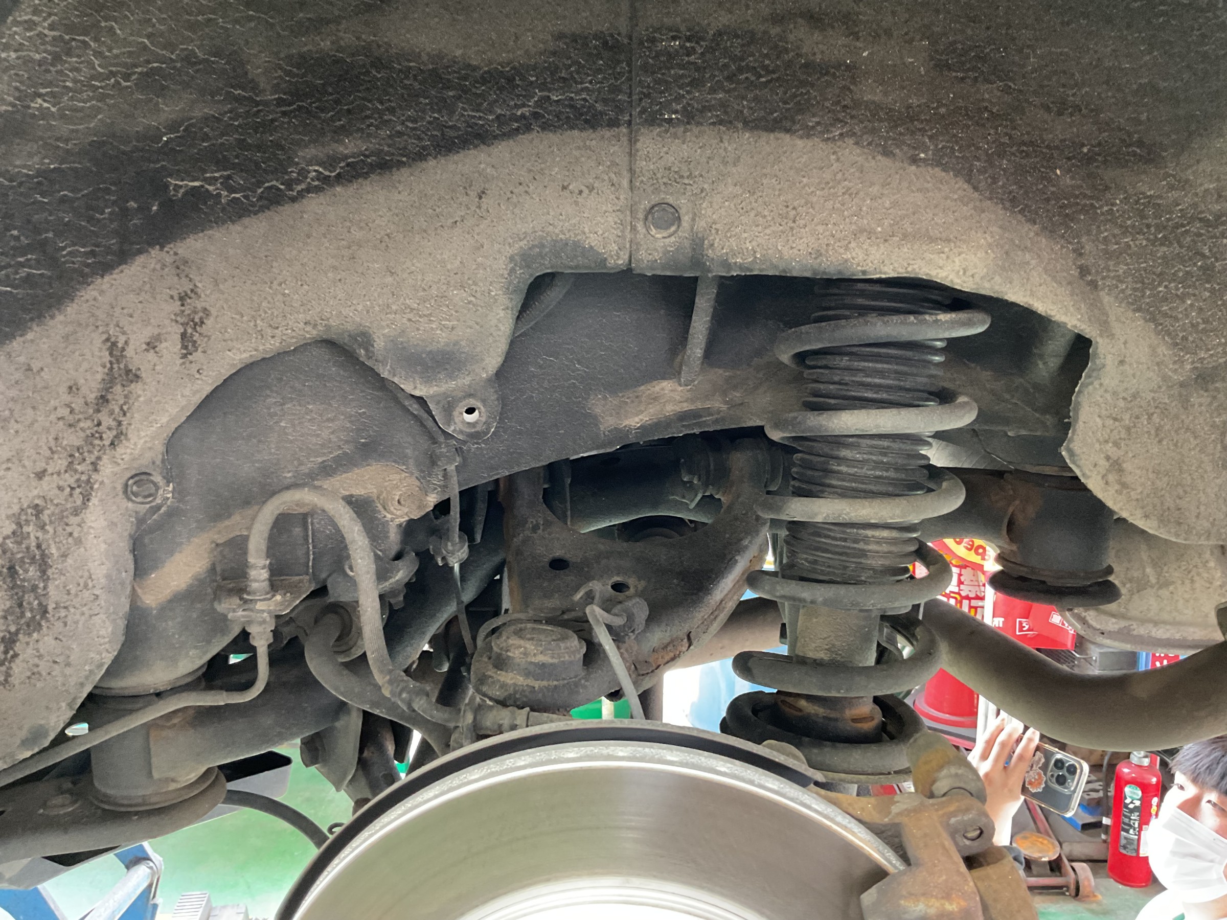 防錆前　タイヤハウス内