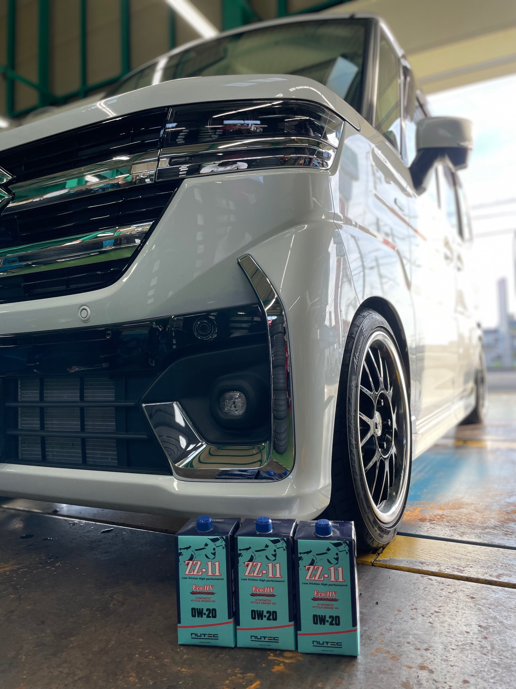 タイヤ館土山 スズキ スペーシア カスタム MK54S エンジンオイル交換