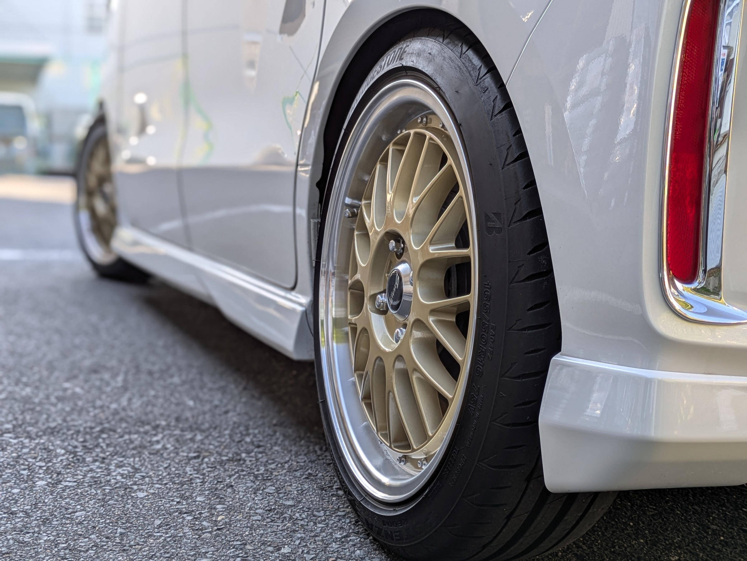 ダウンサスのケツ上り感を解消！！前後の車高はベストバランスを