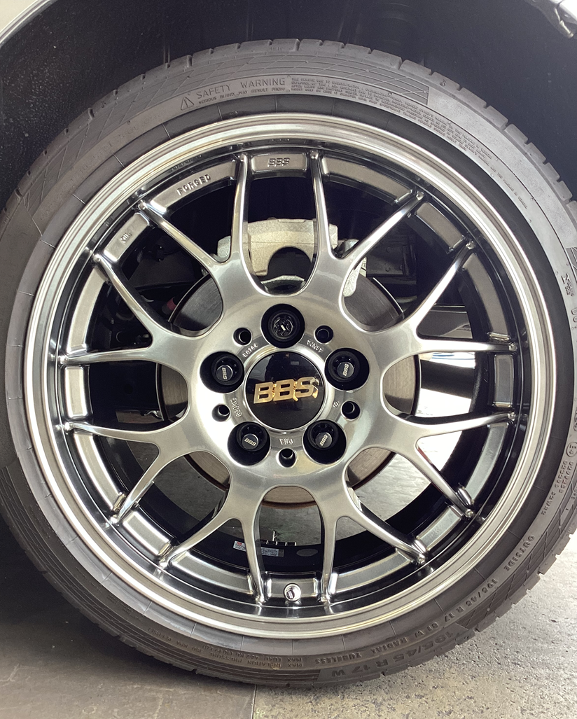 BBS  タイヤレアリム BBS RE-V7 18x8.5 5x112 ET42 Diamond Black Wheel -82mm PFS/Clip