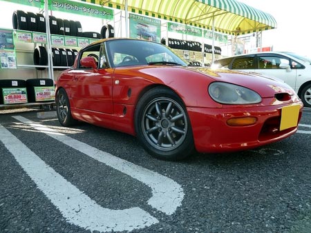 カプチーノ 車高調整 アライメント調整 サービス事例 タイヤ館 土浦北インター 茨城県のタイヤ カー用品ショップ タイヤからはじまる トータルカーメンテナンス タイヤ館グループ