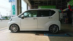 ダイハツ　ムーブ150系　イデアル車高調 ムーヴの車高調取付・イデアル トゥルーヴァ・ムーヴカスタム LA150S
