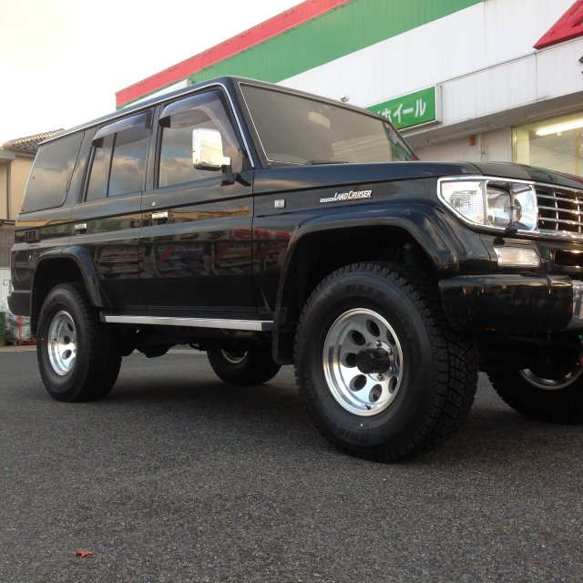 70プラド スタッドレス・ホイールセット取付・防錆コート(マフラー