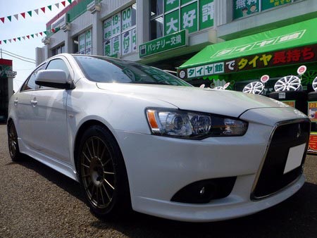 ギャランフォルティス ラリーアート 車高調キット取り付けでご来店です サービス事例 タイヤ館 阿見 茨城県のタイヤ カー用品ショップ タイヤからはじまる トータルカーメンテナンス タイヤ館グループ