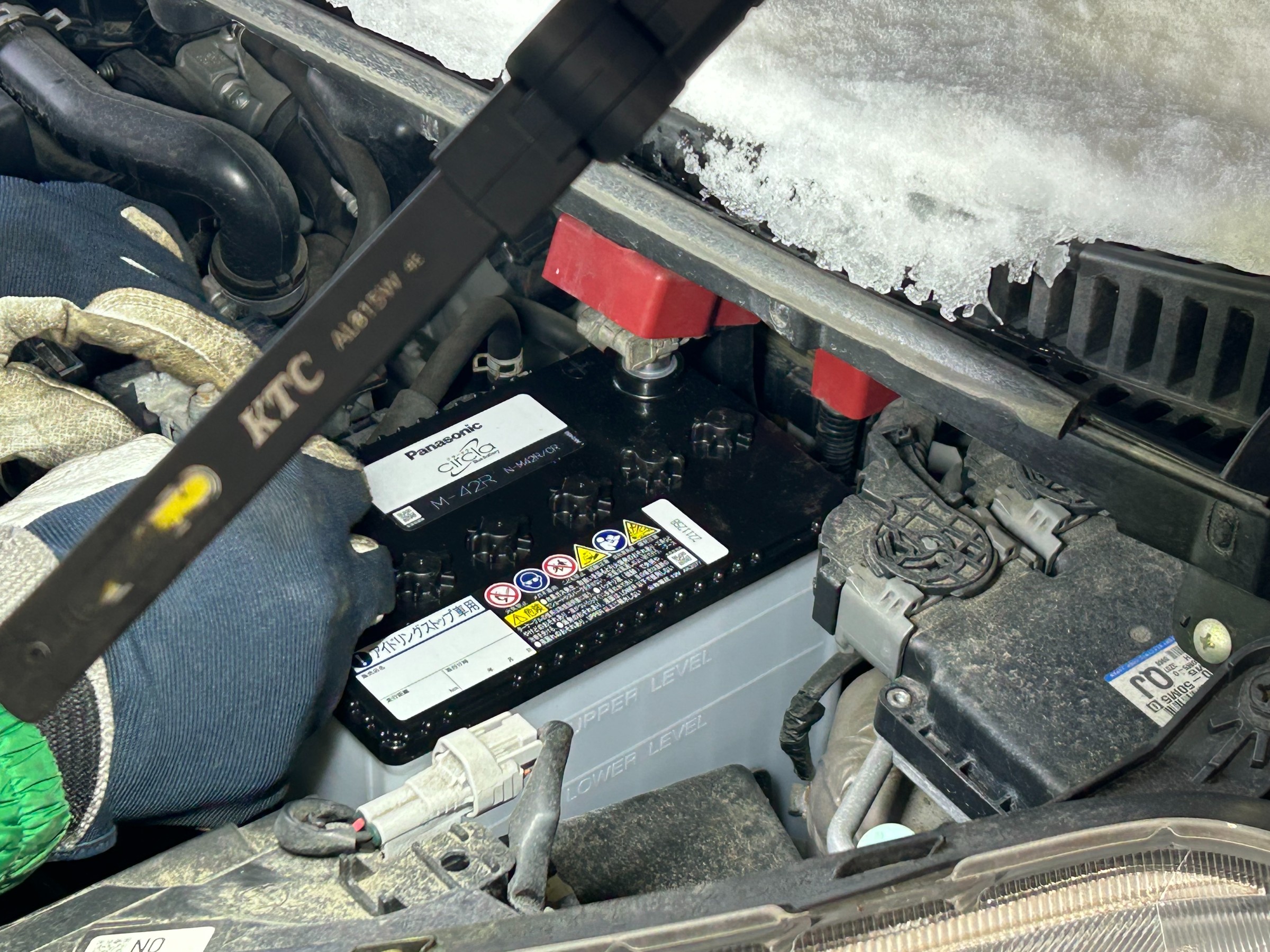 バッテリー交換様子