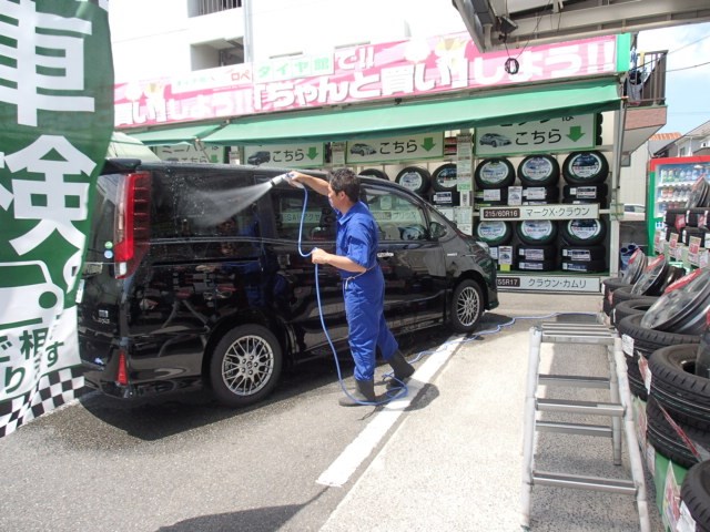 洗車中