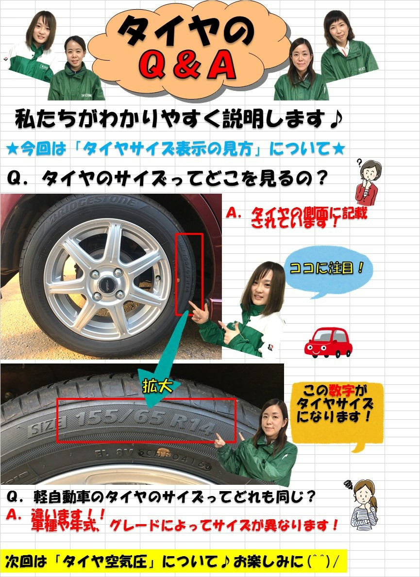 タイヤのサイズ表記について お知らせ タイヤ館 福岡東 タイヤからはじまる トータルカーメンテナンス タイヤ館グループ