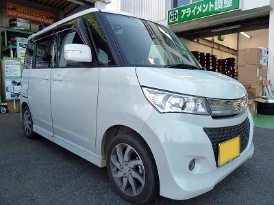パレットSW』ステンレス・ピラーパネル取付でご来店です パレットSW』ステンレス・ピラーパネル取付でご来店です