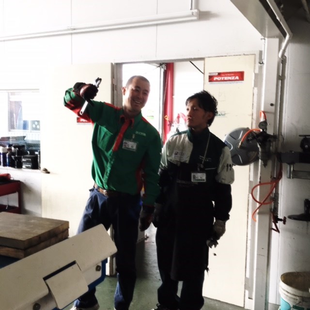 ピットにて　スタッフ撮影