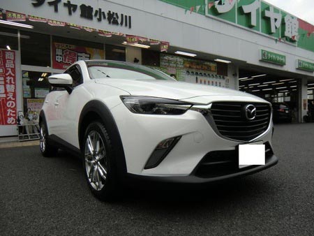 マツダの出たばっかの Cx3 ホイール交換しました サービス事例 タイヤ館 小松川 東京都のタイヤ カー用品ショップ タイヤからはじまる トータルカーメンテナンス タイヤ館グループ