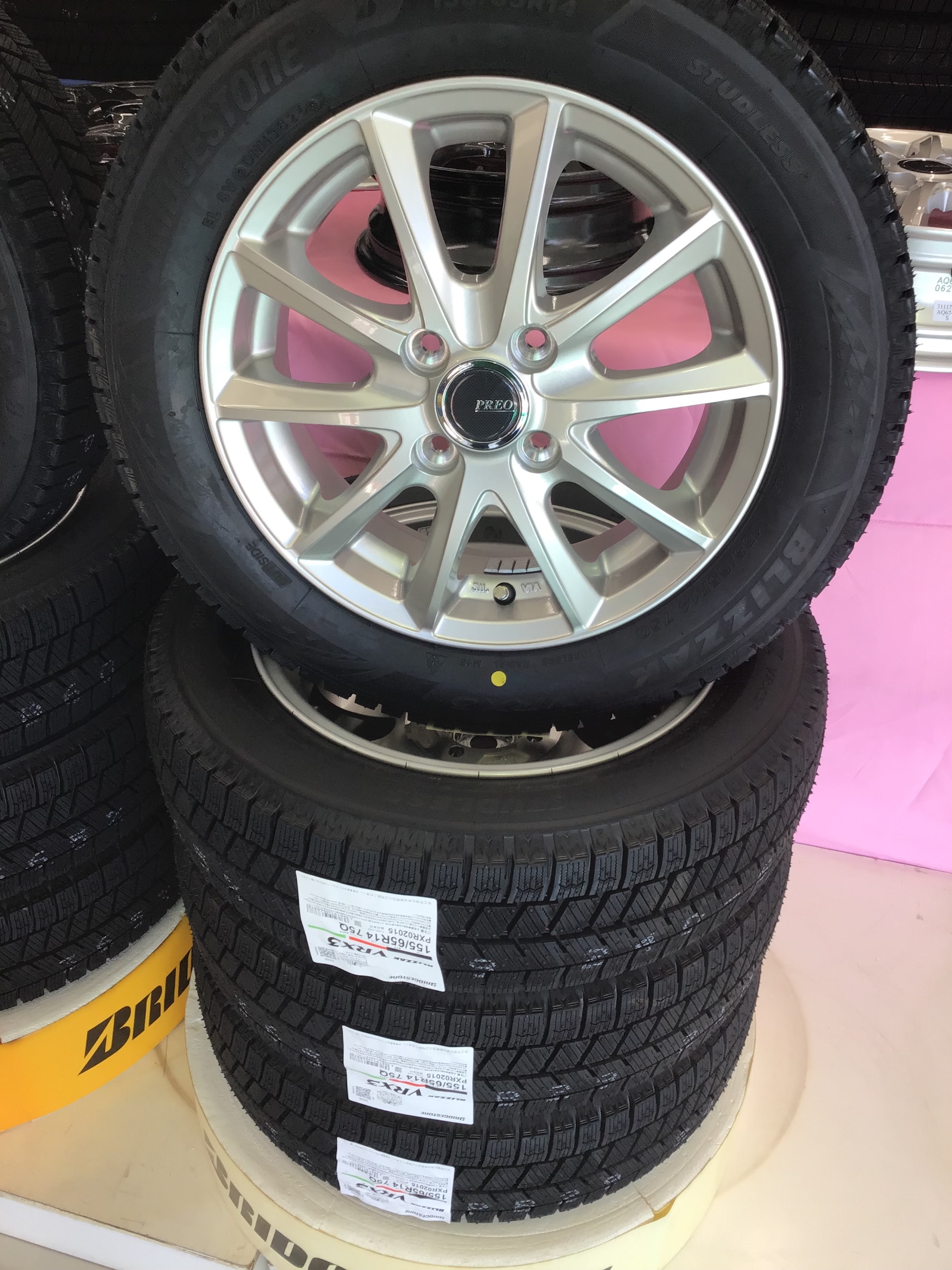 スタッドレス ホイールセット】VRX3 155/65R14 | 店舗おススメ情報