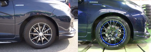 シャトルハイブリッド テイン車高調整キット アルミホイール ディクセルブレーキパッド ホンダ シャトル パーツ取付 サスペンション取付 サービス事例 タイヤ館 松任 石川県 福井県のタイヤ カー用品ショップ タイヤからはじまる トータルカー