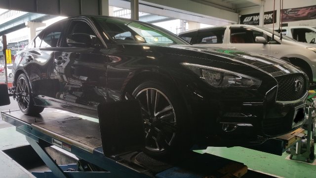 V37 スカイライン 0gtt タイヤ交換 アライメント調整 日産 スカイライン タイヤ ランフラットタイヤ取扱 取り付け 施工事例集 タイヤ館 福岡西 タイヤからはじまる トータルカーメンテナンス タイヤ館グループ