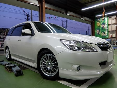 Yamスバル エクシーガ 車高調取付けでご来店です サービス事例 タイヤ館 うしく上柏田 茨城県のタイヤ カー用品ショップ タイヤからはじまる トータルカーメンテナンス タイヤ館グループ