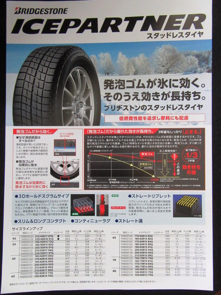 コスパに優れたスタッドレスタイヤと言えば 大人気 アイスパートナー です スタッフ日記 タイヤ館 瀬谷 神奈川県のタイヤ カー用品ショップ タイヤからはじまる トータルカーメンテナンス タイヤ館グループ