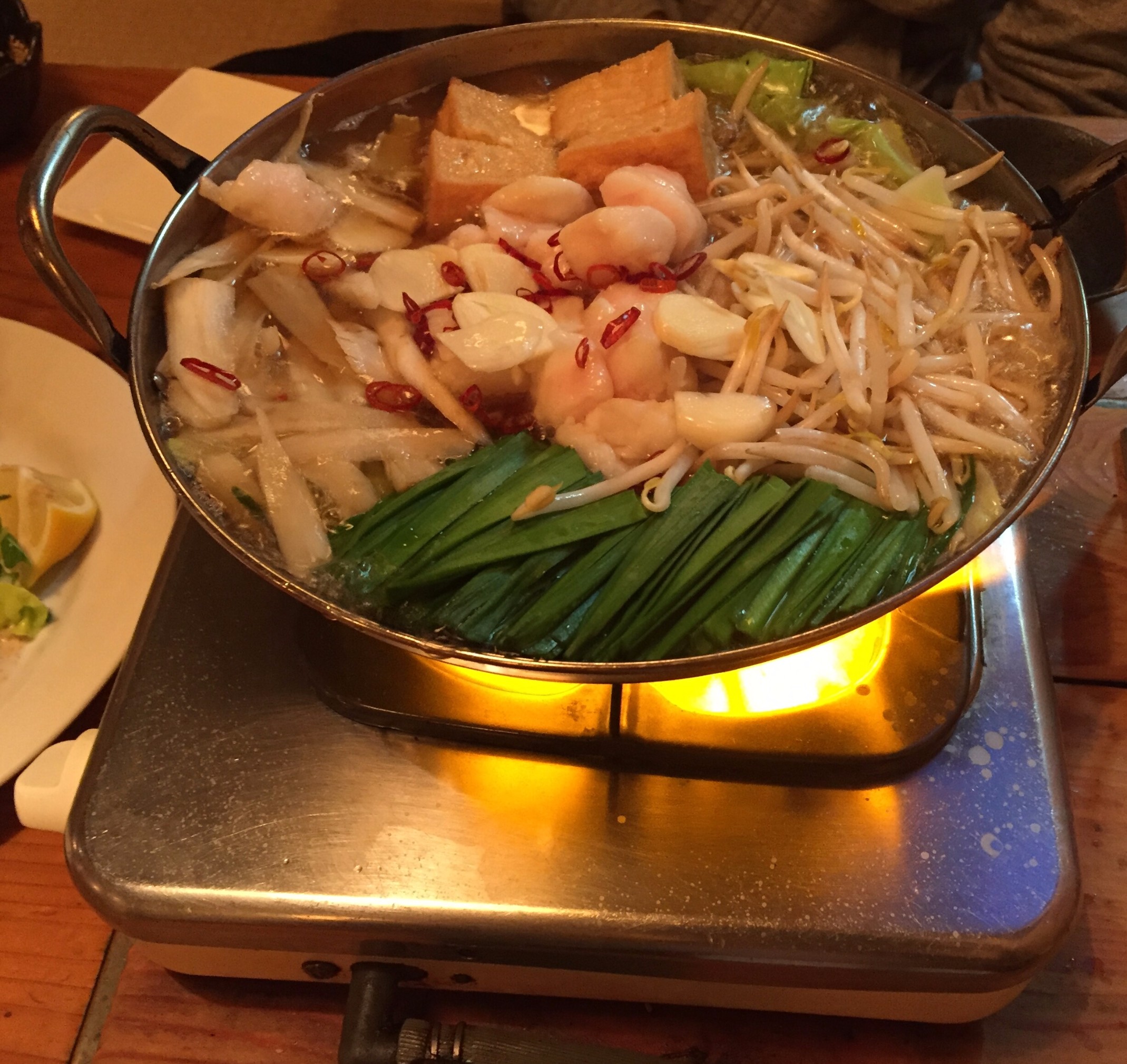 おいしいもつ鍋です。。。