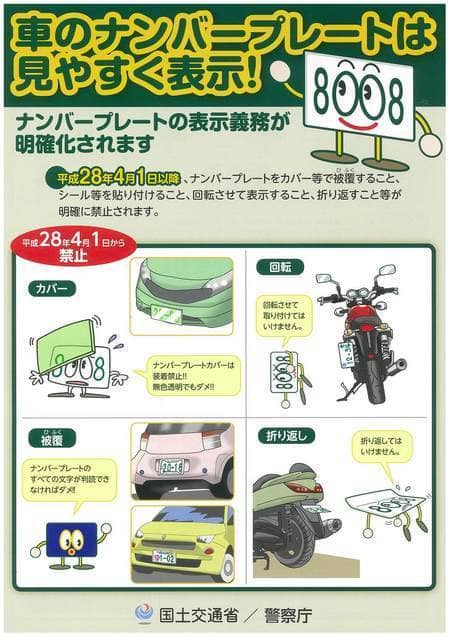ナンバープレートのカバーは危険 スタッフ日記 タイヤ館 千葉ニュータウン 千葉県のタイヤ カー用品ショップ タイヤからはじまる トータルカーメンテナンス タイヤ館グループ