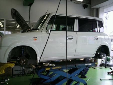 ラパンｓｓ ｈｅ２１ｓ 車高調お取付 スタッフ日記 タイヤ館 西荻窪 東京都のタイヤ カー用品ショップ タイヤからはじまる トータルカーメンテナンス タイヤ館グループ