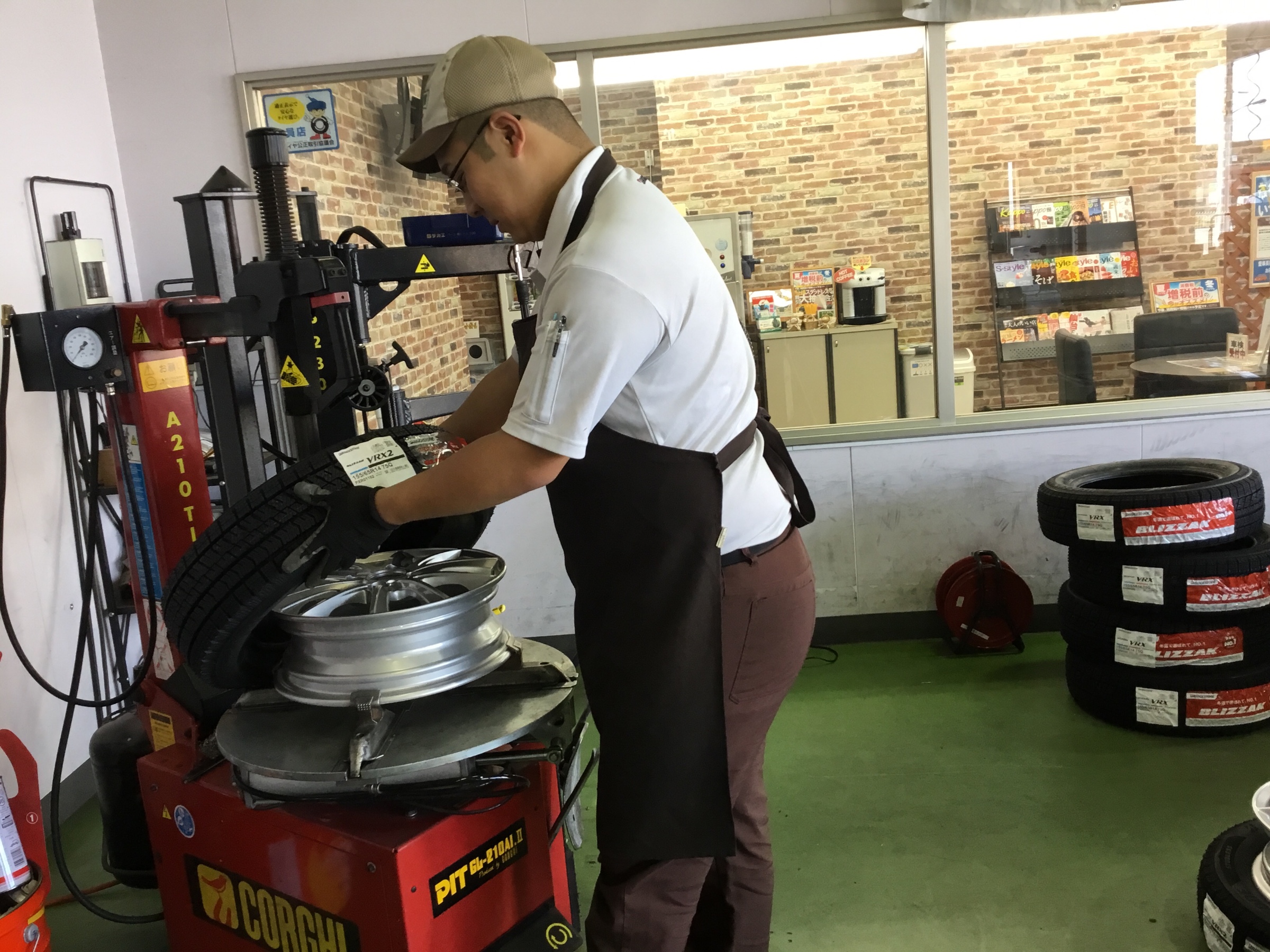 ホイールセット準備中