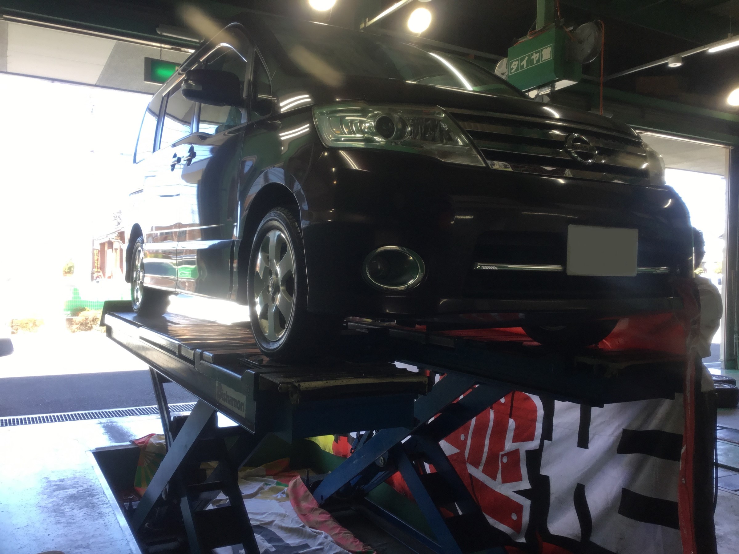 C25セレナ 脱着 アライメント調整 防錆コーティング 日産 セレナ メンテナンス商品 技術サービスブログ タイヤ館 鎌ヶ谷 千葉県のタイヤ カー用品ショップ タイヤからはじまる トータルカーメンテナンス タイヤ館グループ