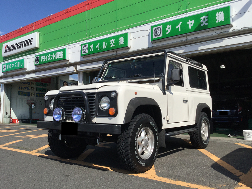 ランドローバー 90 110 127 ディフェンダー タイヤ新品交換 ランドローバー ディフェンダー サービス事例 タイヤ館 宇都宮東 タイヤからはじまる トータルカーメンテナンス タイヤ館グループ