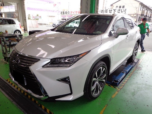 レクサス RX450h スタッドレスタイヤ＆ホイールセット取り付け 防錆