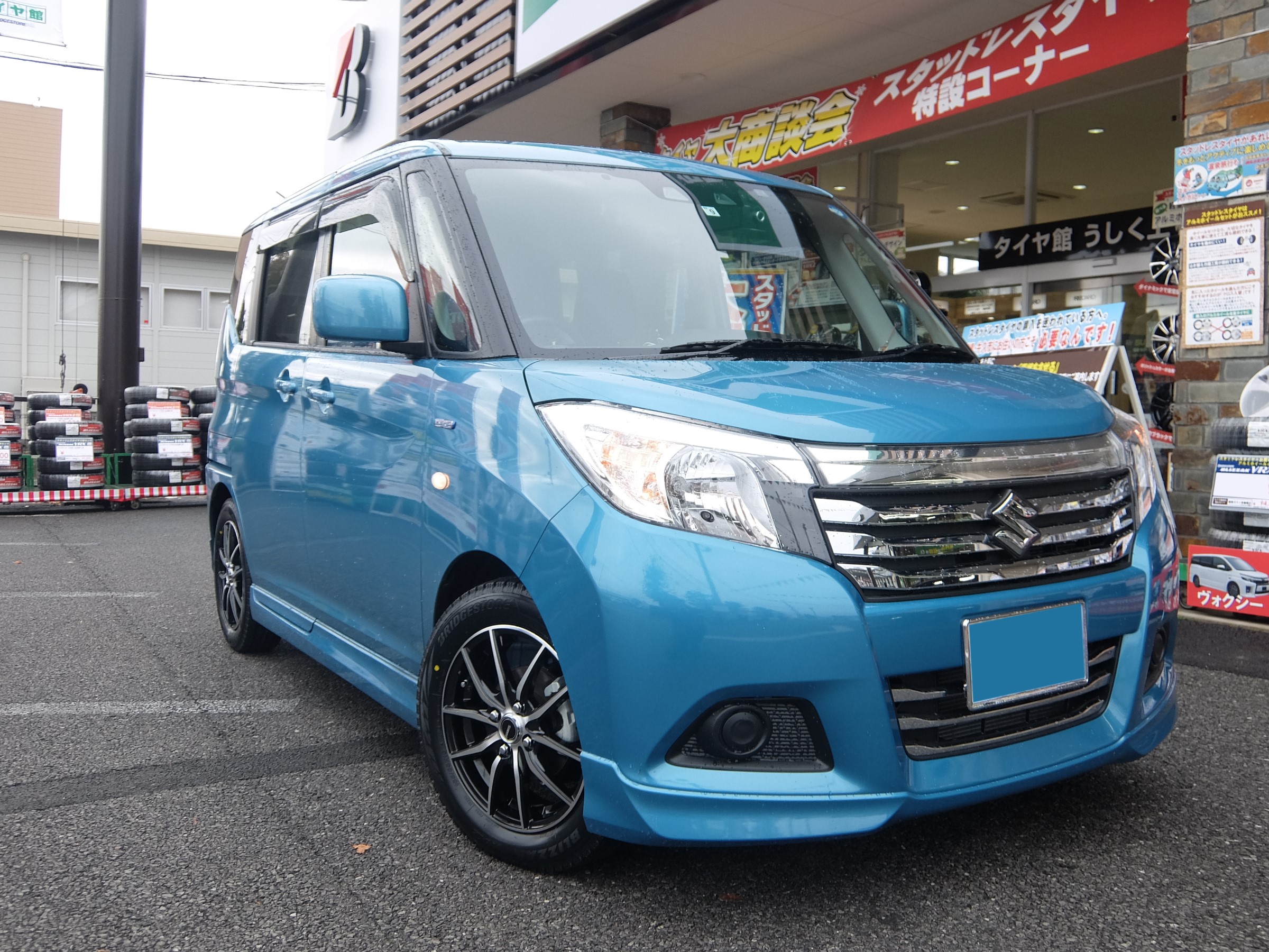 スズキ・ソリオハイブリッド・MA36S】タイヤホイールセット取付け