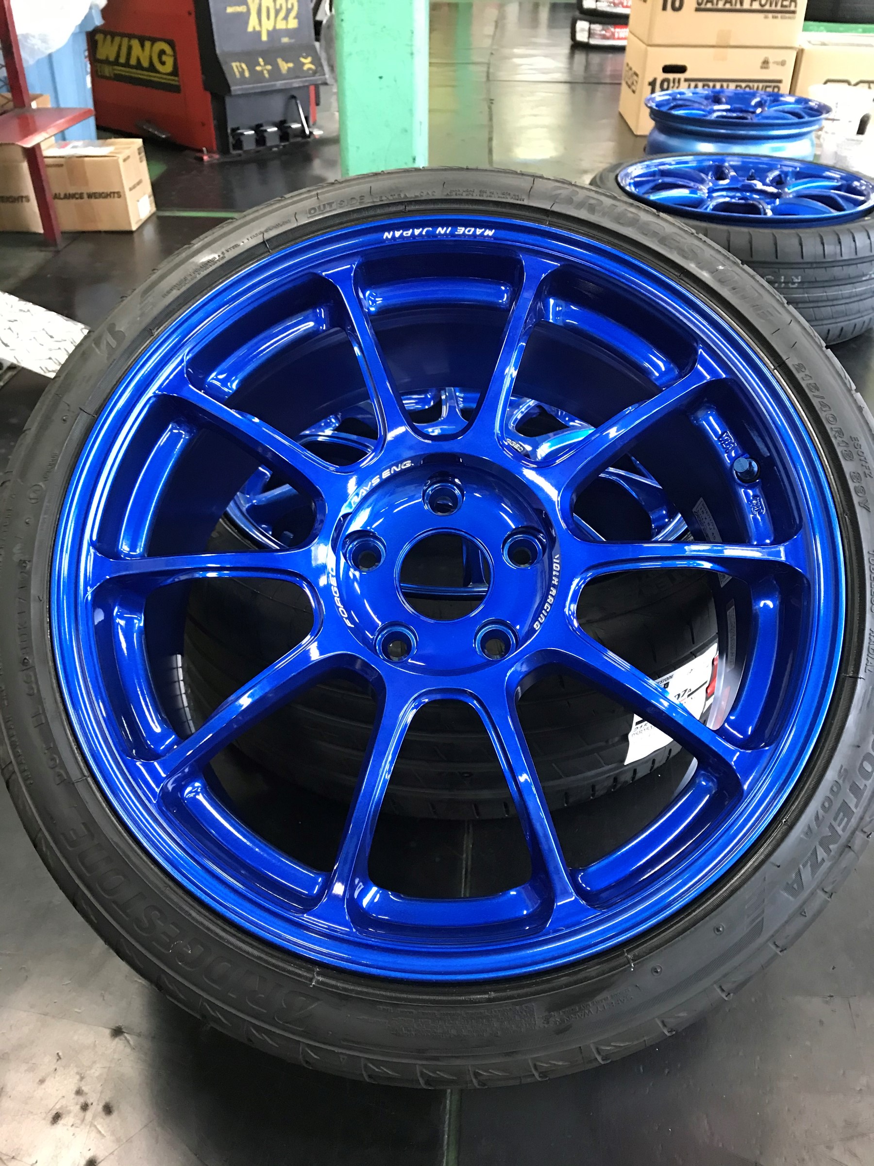 引き受ける デジタル 精度 レイズ ホイール 青 Tokyogarage Jp