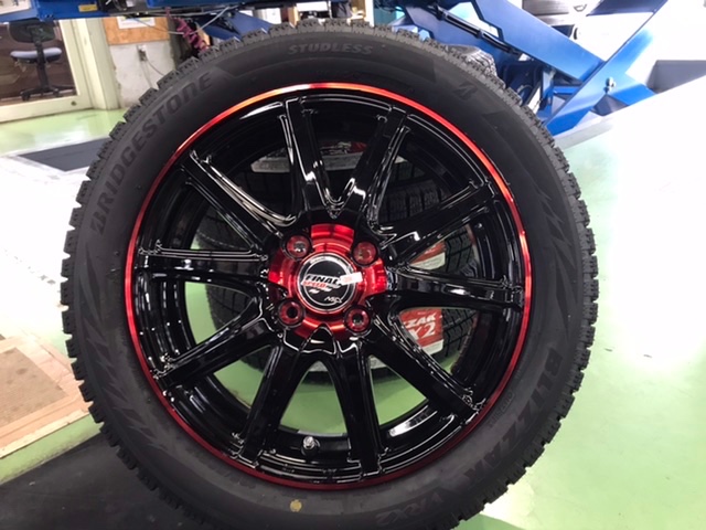 アルト ワークス（HA36S）のスタッドレス&ホイールをお取り付けしま