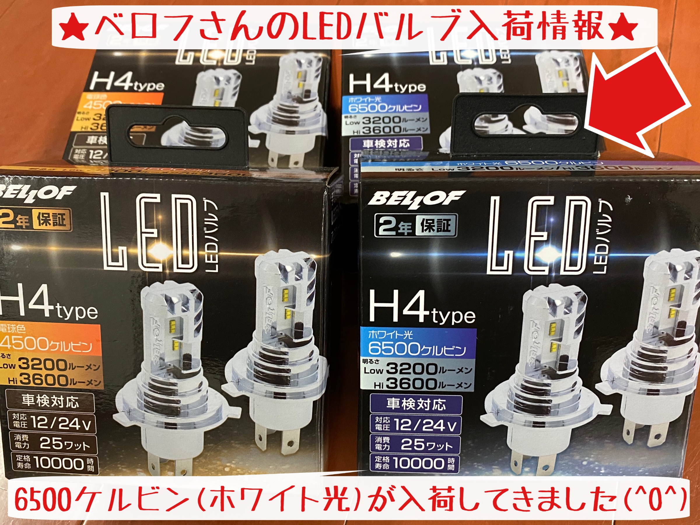 ▶︎ベロフさんのLEDバルブ 6500ケルビン入荷情報 | スタッフ日記